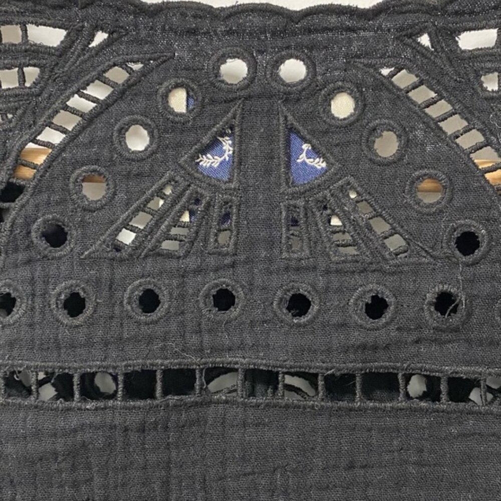 Sea New York Black Cotton Blouse Size 6 — 100% Cotton - Picture 8 of 9